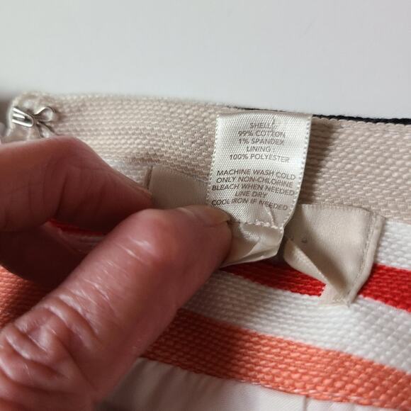 Ann Taylor Loft Multistripe Skirt Modern Office Preppy Pencil Skirt Tailored 0 - Picture 6 of 7